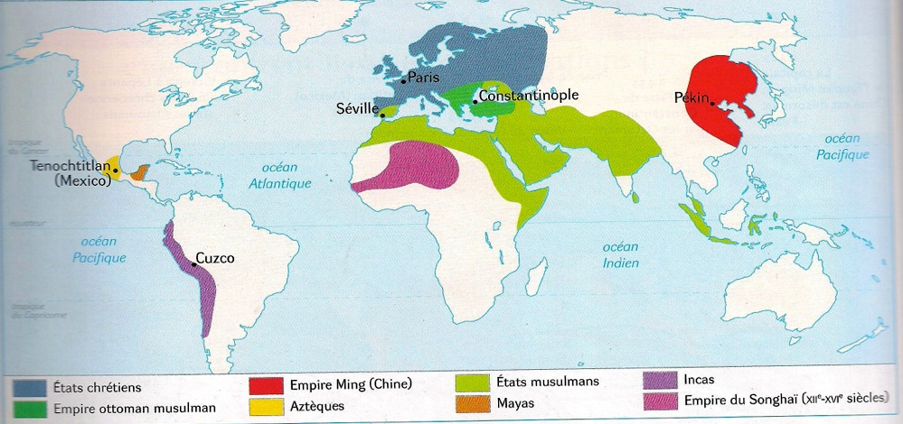 Le monde vers 1450